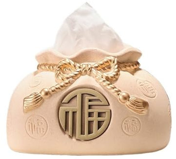Kosmetiktücher Box Taschentuchbox-Abdeckung im chinesischen Stil, Keramik-Taschentuchbox-Halter, dekorative Taschentuchbox for Waschtisch, Toilette, Tank, Kommode, Nachttisch für Esszimmer Badezimmer