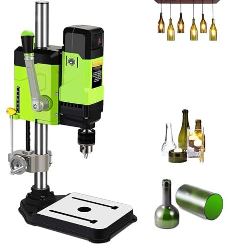 Perceuse à colonne électrique 1050 W Perceuse à colonne électrique Mandrin de perceuse 3-16 mm Perceuse multifonction pour bricolage Bois Métal Plastique Perçage Outils électriques