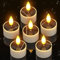 PChero Solar LED Tea Lights Outdoor, 6 Pack LED Solar Candles Outdoor Waterproof with Dusk to Dawn Sensor Light, Rechargeable Battery Tealight Candles Flickering for Garden Lantern Camping Home Decor