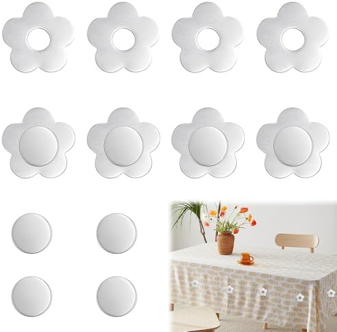 Udbrud 8 Stück Tischdeckenbeschwerer Magnetisch für Draußen, Tischdeckengewichte Draussen Extra Schwer Edelstahl Tischtuchklammer Outdoor Tischdecke Beschwerer Gewichte für Garten