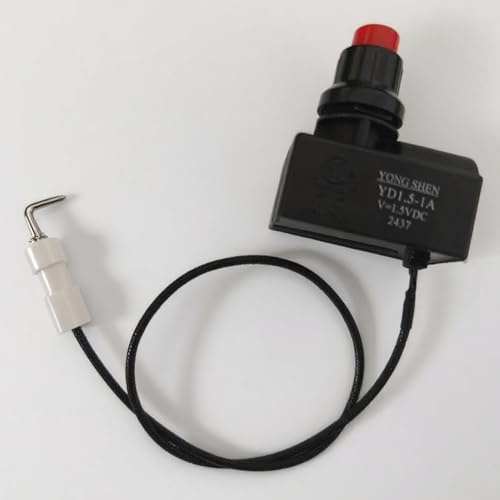 VISSQH 1 uscite Generatore di scintille accenditore piezoelettrico a pulsante,accenditore di batteria AAA con 400 mm candela di accensione cavo per riscaldatore a gas da esterno per patio