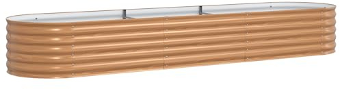 vidaXL Cama elevada Marrón 320 x 80 x 44 cm Acero