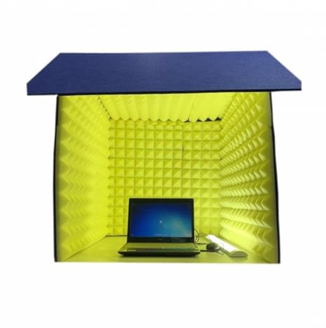 Portable Vocal Booth Soundproof Recording Booth for Home Studio with Microphone Stand Holder and Accessories