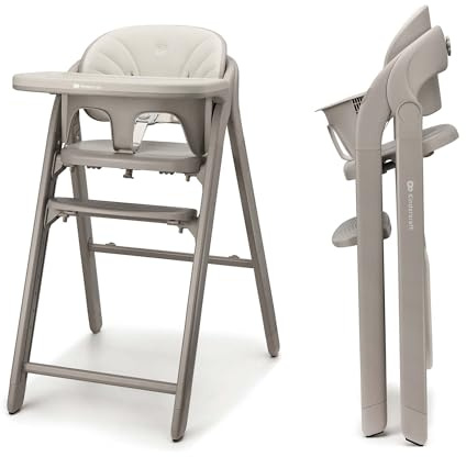 Kinderkraft TINO Hochstuhl 3 in 1, Verstellbar, 5-Punkt-Gurt, Abnehmbares Tablett, Klappbar, Leicht zu Reinigen, Mitwachsend Für Kinder und Erwachsene, Beige