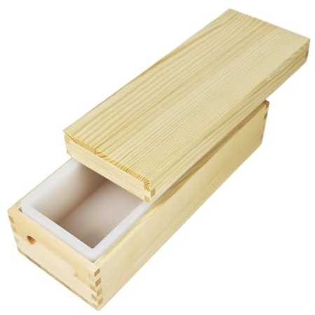 pour la fabrication de savon en bois | Silicone rectangulaire pour - Moule artisanal de 1300 ml non ajusté pour les projets de Saint fête des mères Thanksgiving