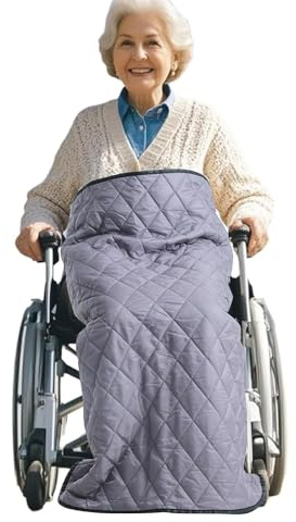 KBIBCK Manta para silla de ruedas, para silla de ruedas, para invierno, resistente al viento, manta para silla de ruedas, manta para sillas de ruedas, manta para adultos (gris)