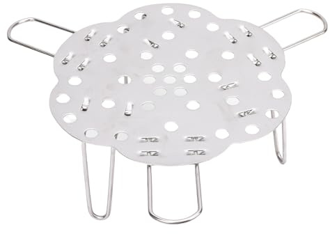 BAOFUYA Estante de Vapor de Acero Inoxidable, Inserto Redondo de Vapor Redonda Expandible Plegable para Macetas de Cocina Cocción Al Vapor Cocción