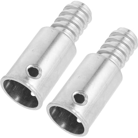 DECORNIJIA 2 pièces Adaptateur Manche Balai Aluminium Lot de Embouts Filetés pour Rallonge et Remplacement de Poignée de Balai et Serpillière Connecteur Résistant à Visser avec Double