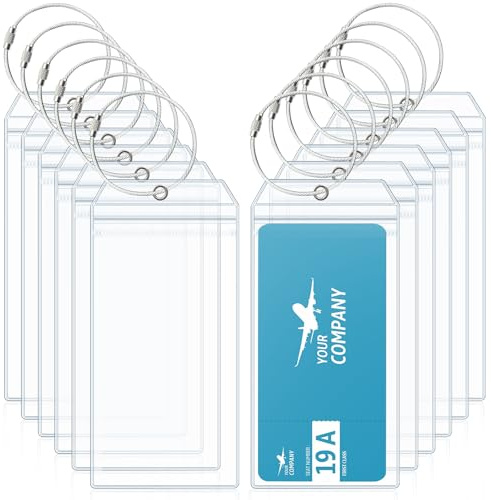 12 Pcs Transparente Kofferanhänger, Robuste PVC Gepäckanhänger für Reisegepäck, Kreuzfahrt Gepäckanhänger, Sicherer Adressschild zur schnellen Identifikation (12pcs)