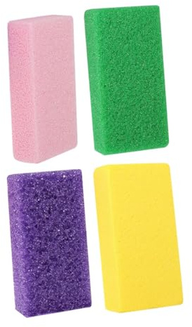 POPETPOP 4 Stück Fußfeilen aus Pu für Sichere Pediküre und Fußpflege Entfernt Hornhaut und Abgestorbene Haut Effektiv Handfeile zum Fußpeeling im Haushalt Zufällige Farbe