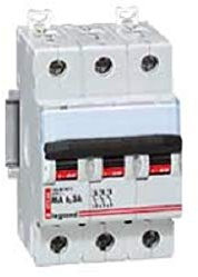 Legrand 007165 - Disjoncteurmagnétique seul DX-MA - Lexic - 3P 10A 15kA - courbe MA