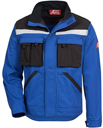 Nitras Motion TEX Plus - Arbeitsjacke für Damen & Herren - Schutzjacke verstärkt durch Canvas - Blau/Schwarz Gr 52