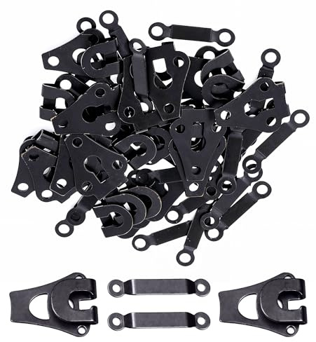 Trimming Shop 9mm Gunmetal Trouser Hook and Bar Sew On Eye Fastener Trousers, Skirts and Arts & Crafts Project, Pack of 10 | Sew On Eye Fastener Closures for Trousers, Skirts, Tunics, Undergarments, Sewing Clasps, Fashion Clothing, DIY Projects