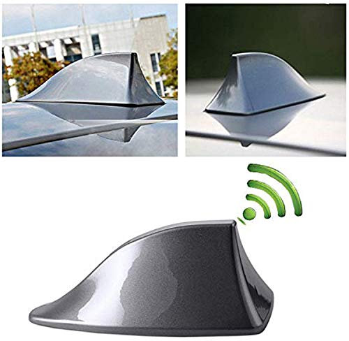Heart Horse Antenna squalo per auto, antenna decorativa per tetto auto con base segnale radio AM/FM, universale per la maggior parte delle berline, SUV e furgoni (grigio)