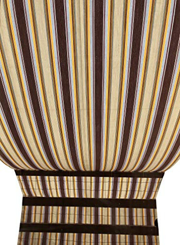 Tenda da Sole per Esterno con Anelli e Ganci Tessuto 70% Acrilico 30% Poliestere Misura 140x300cm PRONTA ALL'USO Made in Italy