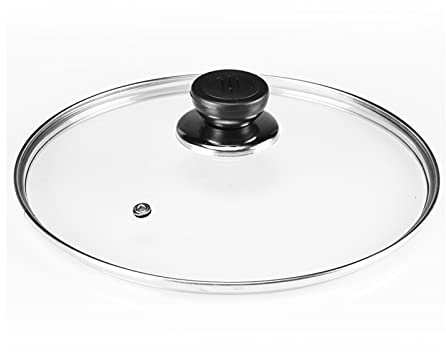QINGGANGLING999 Topfdeckel Universal-Deckel gehärtetes Glas-Material Hochtemperatur-Topfdeckel-Haushalts-Spill-Proof-Kochgeschirr-Deckel für Töpfe, Pfannen und Pfannen Deckel (Size : 12cm)