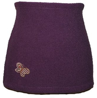alles-meine.de GmbH Nierenwärmer Uni lila violett Flieder Schmetterling Applikation Bauchwärmer Fleece Frottee Nierengurt Leibwärmer Männer Frau Kinder Sport Baby Gr. Größe Gr. X