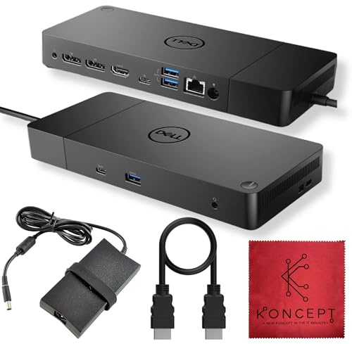 WD19 Dell Docking Station - Dell Docking Station with 180W AC Adapter and HDMI Cable, Power Cable, Dual DisplayPort - Ultimate Performance Dock Solution for Your Workspace