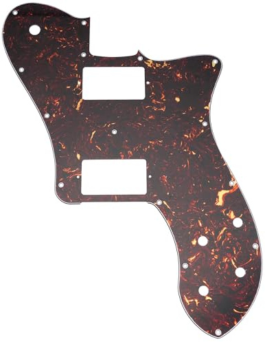 Musiclily Pro 15 Löcher Bedeckt HH Schlagbrett 4-lagig Tortoise Shell | für Mexico Fender 72 Tele Deluxe Style E-Gitarre