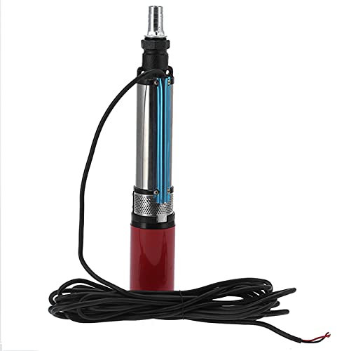 Solar Tauchbrunnenpumpe, 50m DC 48V Tauchpumpe mit Großem Durchfluss und Hohem Hub, Schwimmendes Laufrad mit Messingmotor, für Brunnen, Landwirtschaftliche Bewässerung