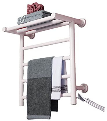 WRJAHCG Scaldasalviette Elettrico,Scalda Bagno da Muro Asciuga Elettrico Portatile 85w Scaldasalviette Elettrico con Termostato Termosifoni Elettrici Basso Consumo 480mm*450mm*240mm,Nero