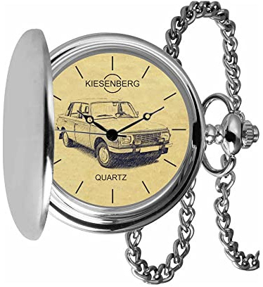 KIESENBERG Taschenuhr Vintage Silber Persönliches Geschenk für Wartburg 353 Oldtimer Herren Uhr TA-4062