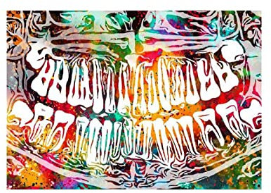 GEMMII Leinwandbild XXL- Abstrakter bunter Zahn-Zahnarzt-Leinwanddruck, lachen, zahnmedizinische Poster, Wandbild, Zahnarztpraxis, Dekor, 42 x 60 cm, rahmenlos