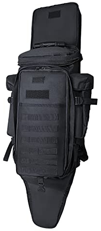 Alephnull Bolsa de Pistola Retractable Telescopic Gun Bag Tactical Gun Case Double Rifle Case Perfect for Rifle Pistol Storage and Transportation Outdoor (Negro Clásico)
