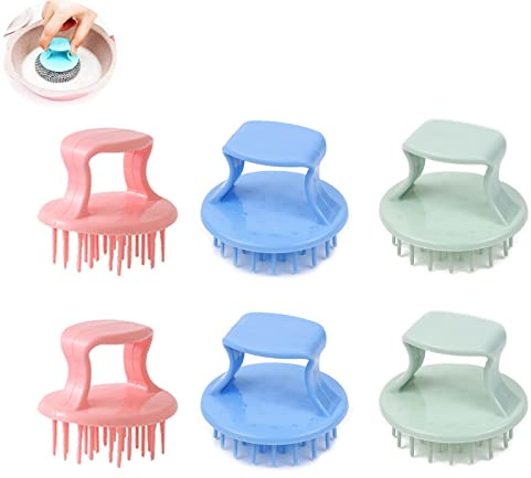 NentMent 6 Stück Schwamm Scrubber Griff Ersatz Scourer Abnehmbare Runde Griffe für Schrubben Reinigung Ball Pinsel Topf/Pfanne Geschirr Waschen Scheuerschwamm Küche Haushalt Restaurants Waschen