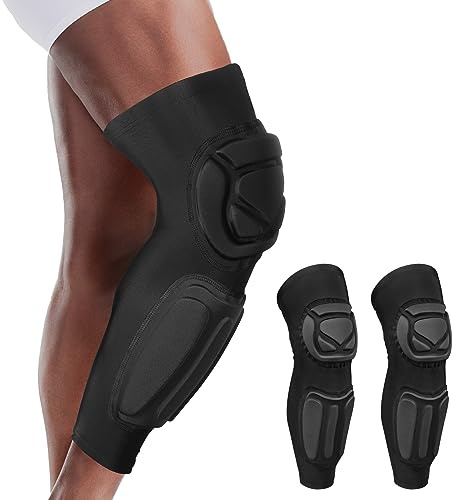 DGYAO Knee Calf Guard Support Pads Protector Padded Compression Sports Protective Safe Guard Gear Extreme Exercise for Rugby Football Shin Guards 1 Pair