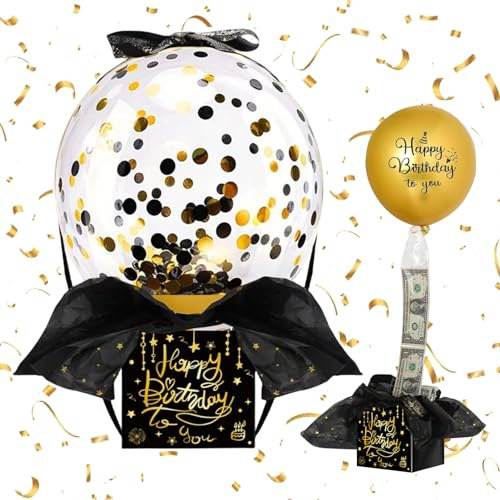 Geldgeschenke Verpackung Geburtstag Geldgeschenk Happy Birthday Geschenkbox DIY Geburtstag Geschenkverpackung Geld Rolle Überraschungsbox für Freunde Familie Liebhabe Kinder und Erwachsene (A)