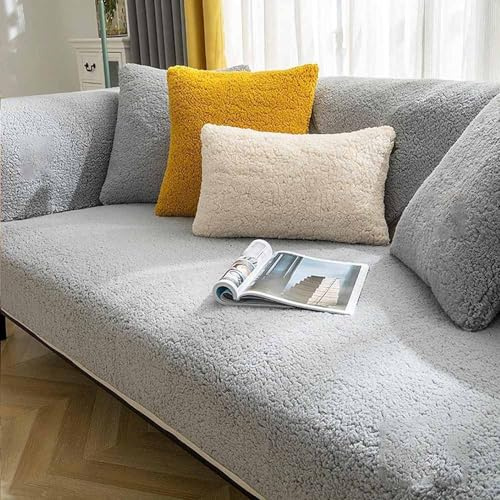 MTHGH Samt Sofabezug 1 2 3 4 Sitzer, L Form Sofaüberwurfe, Ecksofa Sofa überzug Pets Dog Couch überzug Anti-rutsch Sofaschutz, Ultra Weicher Sofaschoner(B5,110x210cm)
