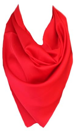 Damen Seide Nickituch Tuch Halstuch Schal Kopftücher Vierecktuch Bandana Taschentuch Ansatz Handgelenk Verpackungs Gr. 70 cm x 70 cm (C Rot Uni)