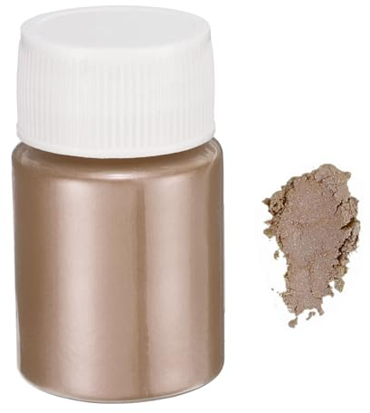 QUARKZMAN Mica Pulver 15g Glimmerpulver Natürliches Epoxidharz Pigmentpulver für Seifenfarbe, DIY Nagellack, Gießharz, Autolack, Farbstoffe, DIY-Kunst und Kunsthandwerk, Kaffee