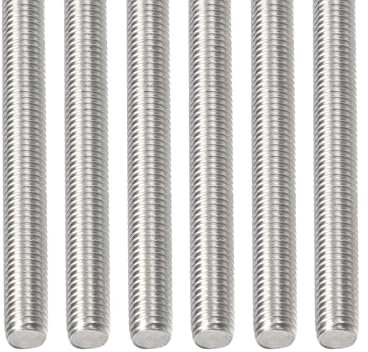DTGN M8x1.25x90mm(DxPxL) Gewindestange - 6er Pack - Gut für Maschinen - Gewindestange aus 304 Edelstahl mit Rechtsgewinde - Silber