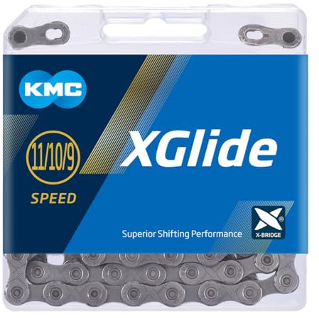 KMC xGlide 9, 10 & 11 Speed Chain, Grey, 126 Link