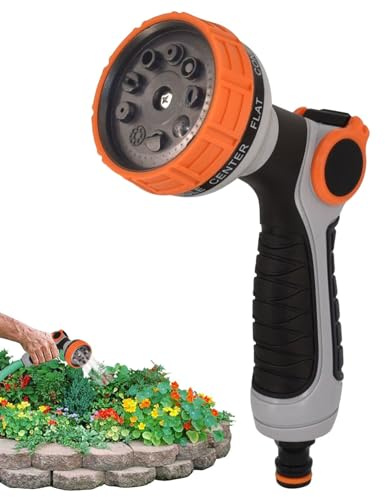 Xummpxuk Boquilla rociadora de manguera, boquilla de pulverización multifuncional, boquilla de pulverización de agua de alta presión, pulverizador de manguera de agua para regar plantas, césped y