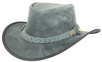 Black Jungle BALAT Lederhut, Westernhut, Australienhut, Cowboyhut