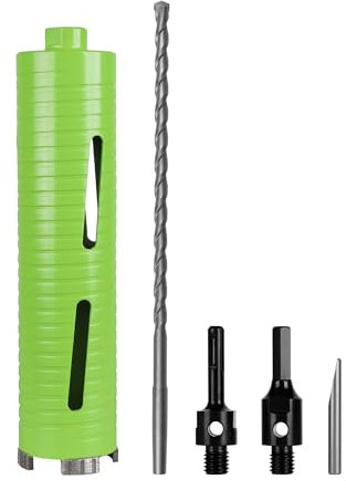 QQXUAN 2-1/2 Dry Concrete Core Drill Bit Bundle with 2 Pcs Core Drill Bit Adapters & Pilot Bit