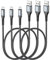 SUNGUY Cable Micro USB, [3 piezas 0,5M] Cables USB A a Micro USB Carga Rápida Android Cables USB Compatible con Galaxy S7 Edge, Huawei, Xiaomi, Kindle, Cámara, Auriculares, Potencia móvil