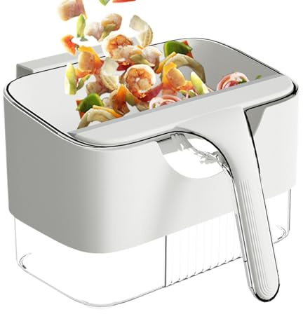 Sghtil Contenedor de compost para cocina, contenedor de residuos de alimentos para cocina | Cubo de compost de interior montable | Contenedor de residuos de alimentos para armarios de