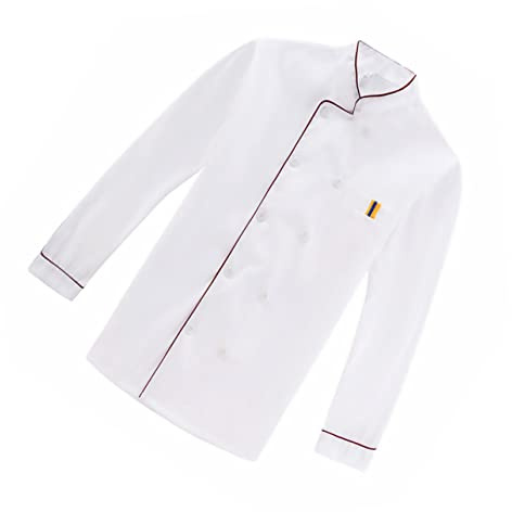 FRCOLOR Chaqueta Chef Manga Larga Roja Antib Salpicaduras Uniforme Cocina Transpirable y Resistente para Restaurante Hotel Bar y Barbacoa Talla XL Diseño Casual y Holgado para Hombre y Muj