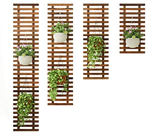 Portavasi in legno da parete, per interni ed esterni, ideale per piante carnose e strutture rampicanti, perfetta decorazione da giardino