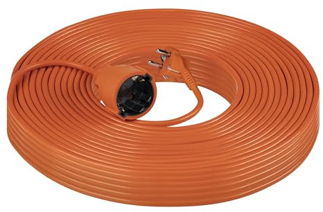 Garten Verlängerungskabel 30m Orange (1-fach Schuko) - Wetterfest, Kindersicher