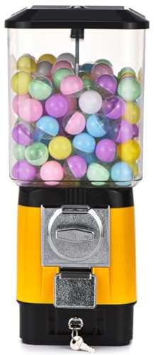 JXYQ Kids Gumball Vending Machine with Empty Balls and Tokens, Coin Operated Candy Dispenser for Game Stores and Parties