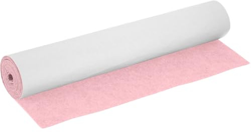 Filt, självhäftande filtmatta, filttyg, ljusrosa – 40 x 220 cm, 1 mm, tjock filtrulle, DIY, för askfoder, underlägg, lådmatta, bil, filt, fotoram, stolsben, bordsben