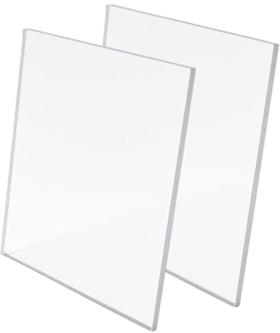 GOYAPRINT Plaque Acrylique Transparente 5 mm – Feuille de PMMA Rigide Incolore en Plastique pour Intérieur et Extérieur, Idéale pour Bricolage, Décoration et Loisirs Créatifs (2, 14,8 x 21 cm)
