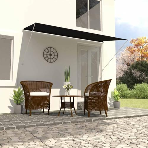 Brise Vue Retractable, Auvent rétractable 300x150 cm Anthracite, Brise Vue Jardin pour Balcon, terrasse et Jardin
