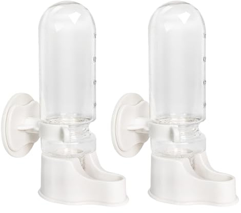 Thewasc Vogeltränke mit automatischer Nachfüllung für Papageien, Wellensittiche, sicherer Wasserspender zum Aufhängen, einfache Montage, Flasche, Papageienspender, 2 Stück
