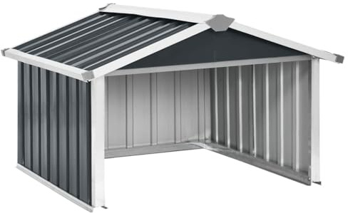 Solivagant Capanno per Robot Tosaerba 92x97x63cm Acciaio Zincato Antracite,Antracite,8.7kg